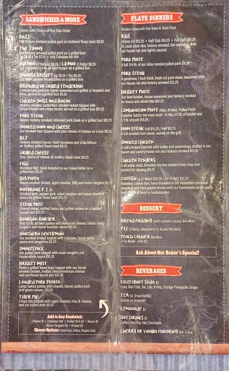 Menu Raspberry's Bbq-10