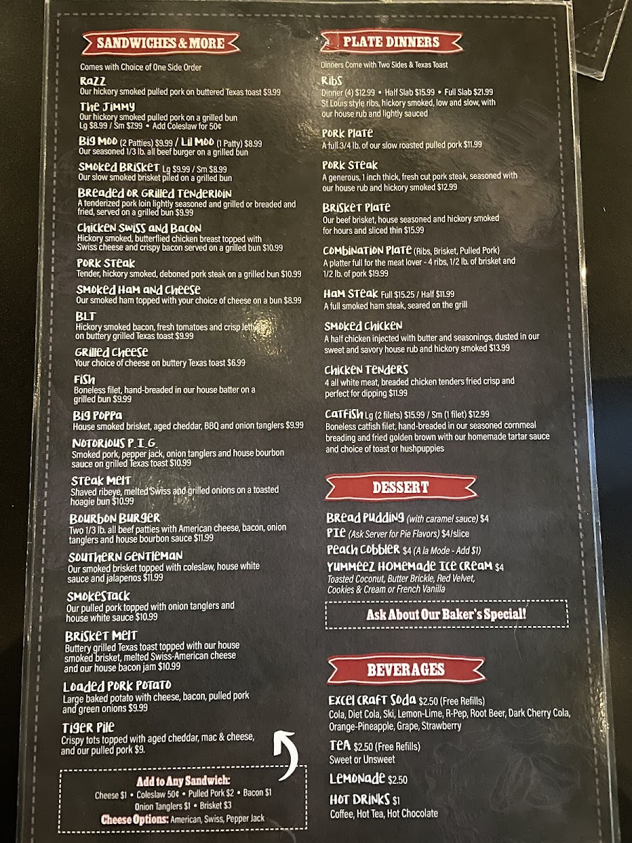 Menu Raspberry's Bbq-5