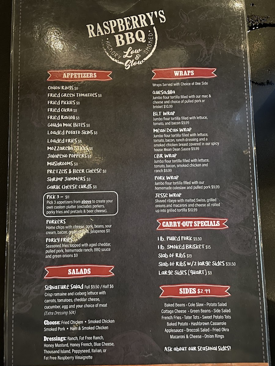 Menu Raspberry's Bbq-6