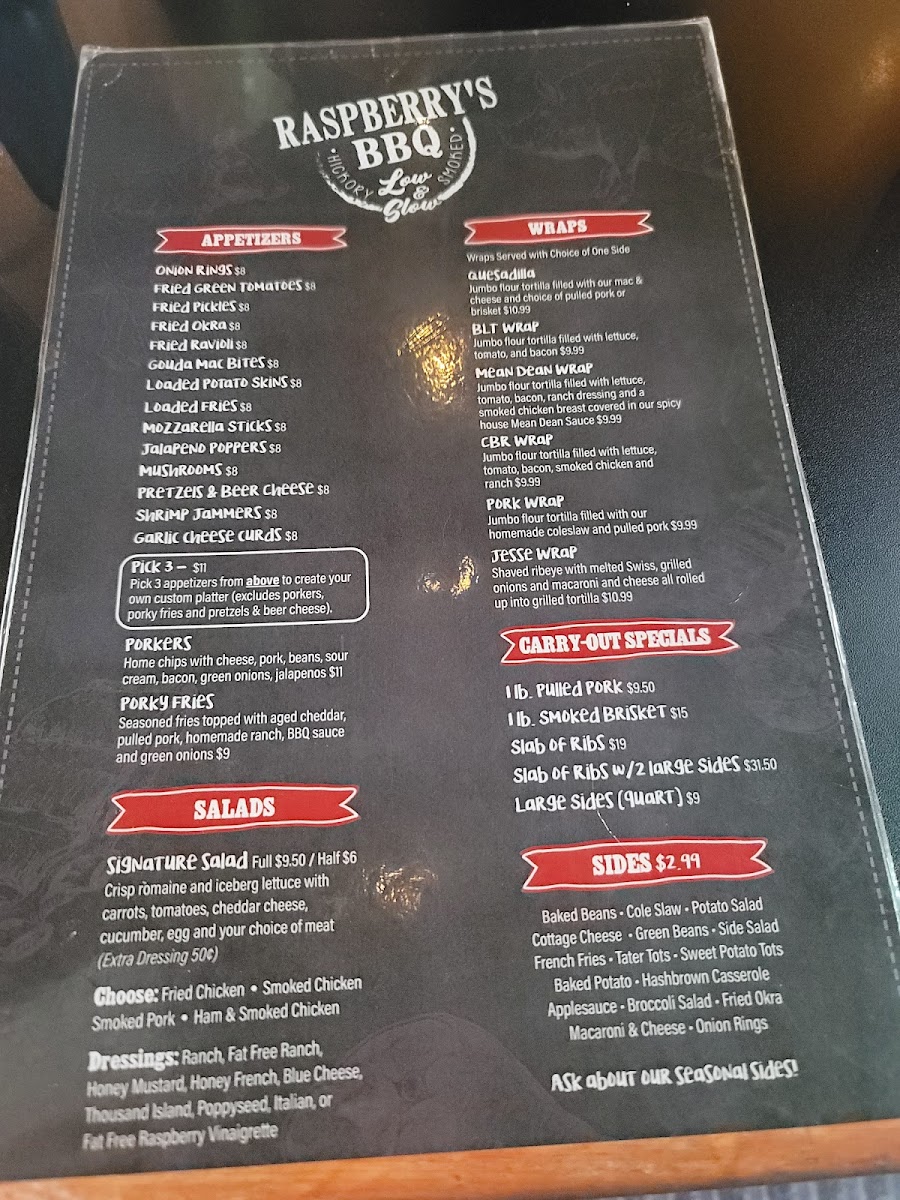 Menu Raspberry's Bbq-7